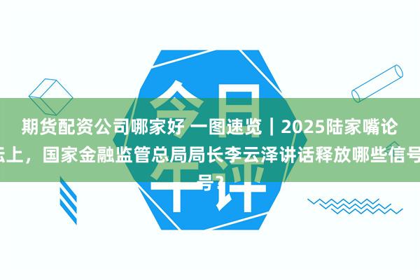 期货配资公司哪家好 一图速览｜2025陆家嘴论坛上，国家金融监管总局局长李云泽讲话释放哪些信号？